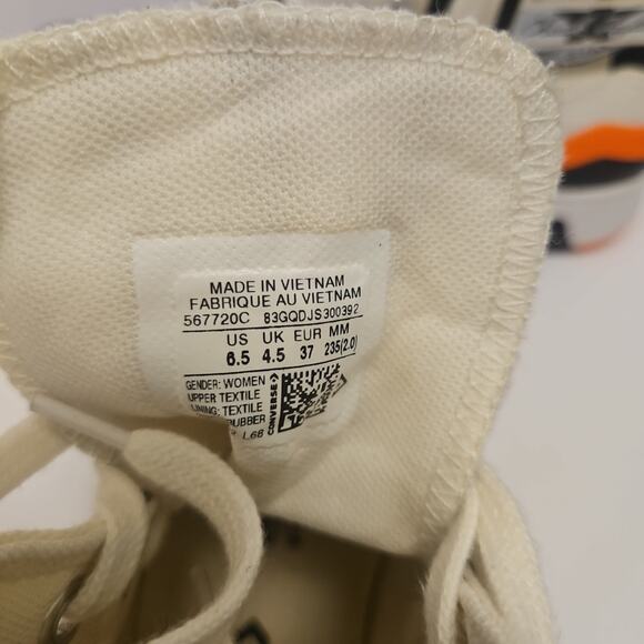 Converse CPX70 High Top Zebra Print Women’s 6.5 Black White Orange Shoes - Picture 6 of 10